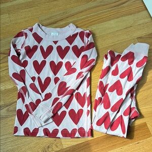 Hanna Andersson Red and Pink Heart Pajama Set